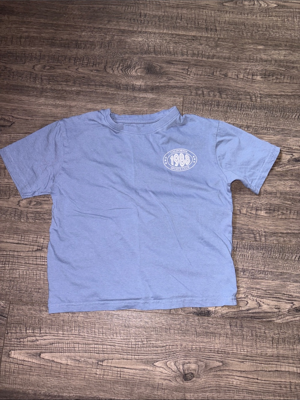 Primark Light Blue Kids Graphic Tee with 1988 Chest Print